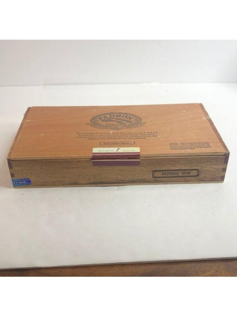 Padron 5000 Cigar Box Empty Wooden Handmade Storage Hinged
